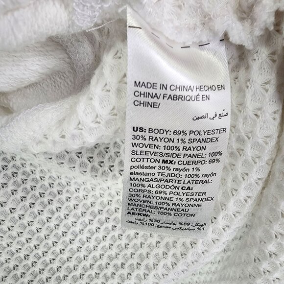 Womens White Chicos Zenergy Hooded Open Front Cardigan Sweater Rolled Sleeves 4 - Picture 4 of 8